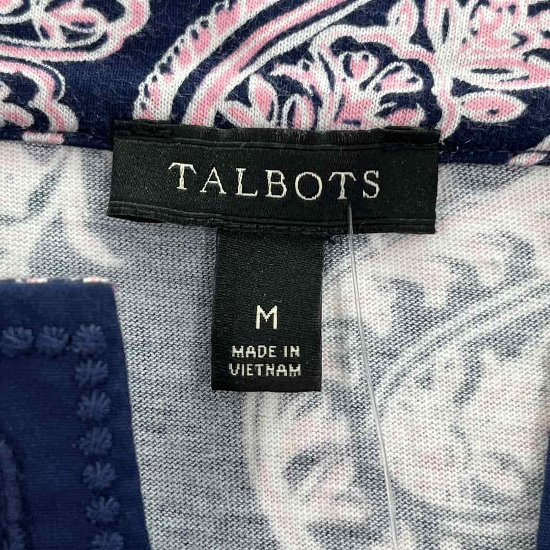 Size M Talbots Navy Print Shirt