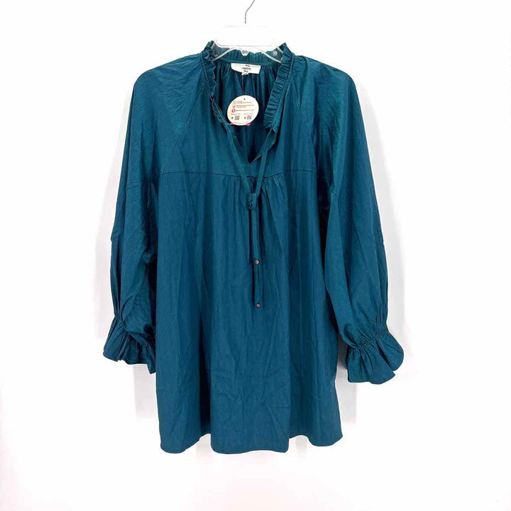 Size 20 ENTRO Teal Sateen Shirt