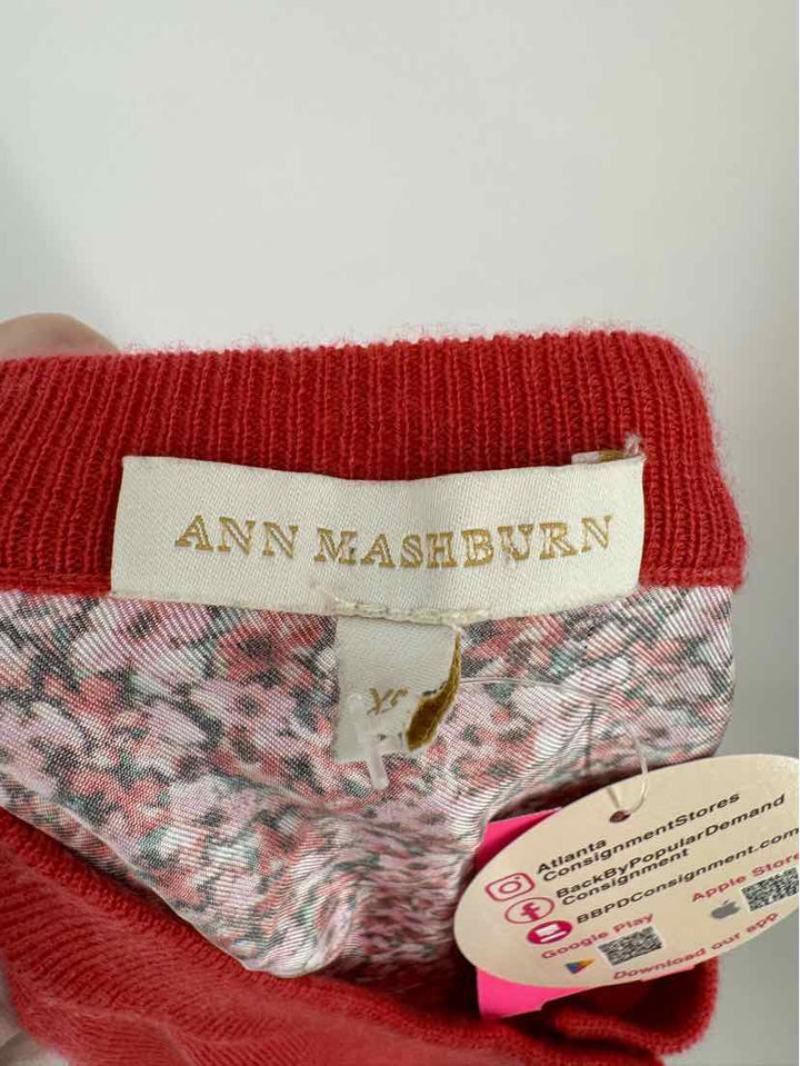 Size XS ANN MASHBURN Red Cardigan