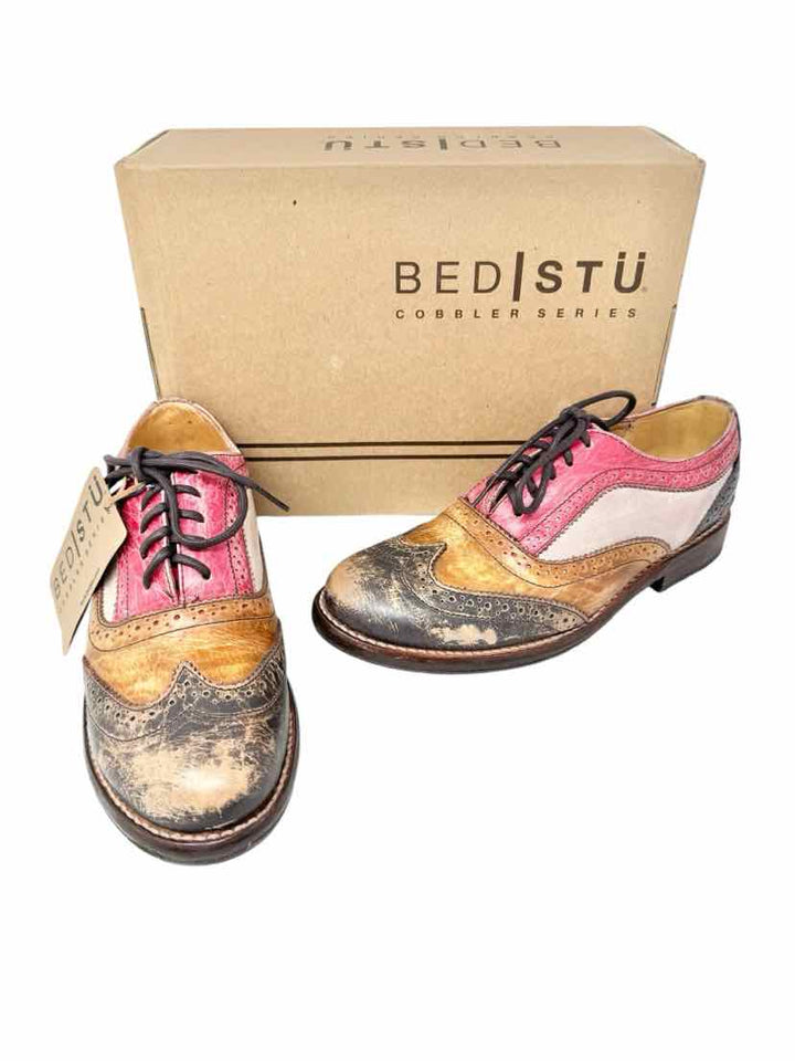 Shoe Size 8 Bed Stu Multi-Color Leather Pumps
