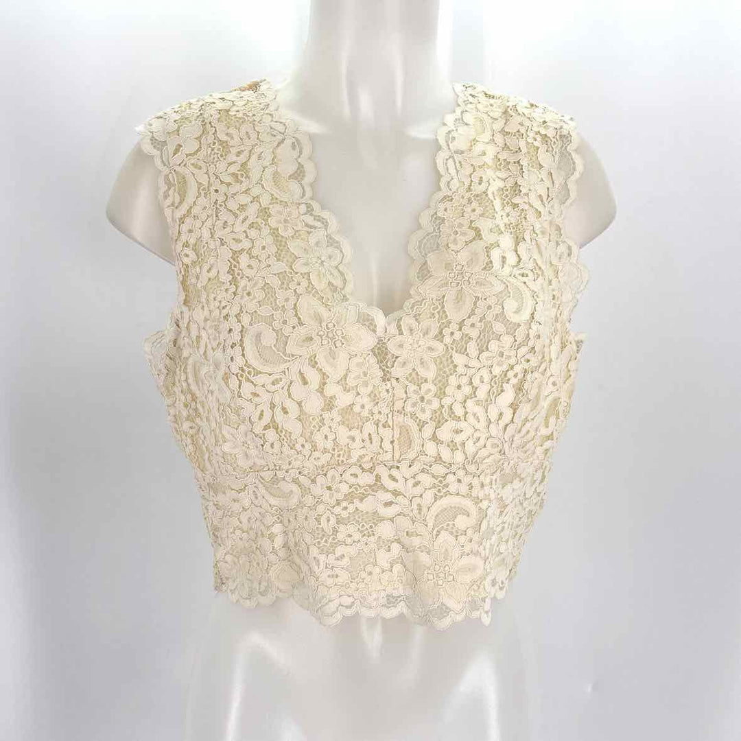 Size L EXPRESS Ivory Lace Shirt