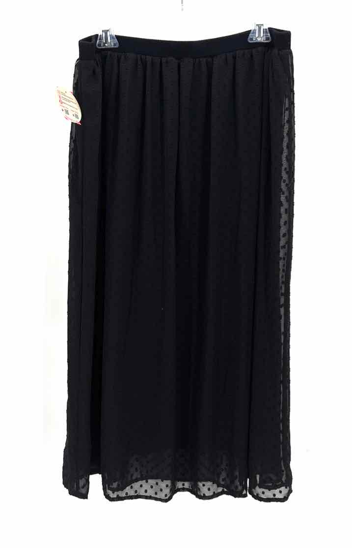 Size L Adrianna Papell Black Skirt