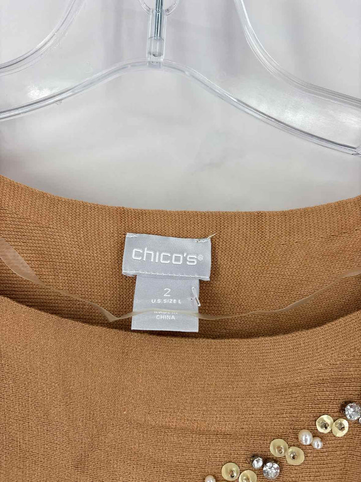 Size L Chico's Tan Sweater