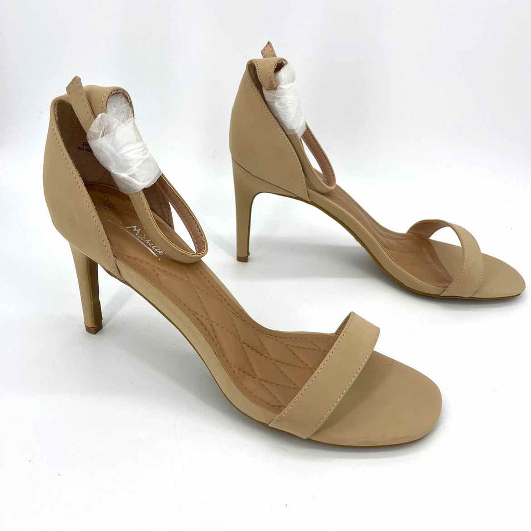 Shoe Size 10 Tan Faux Leather Heels
