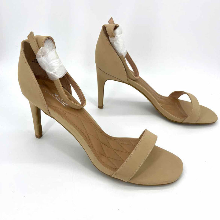 Shoe Size 10 Tan Faux Leather Heels
