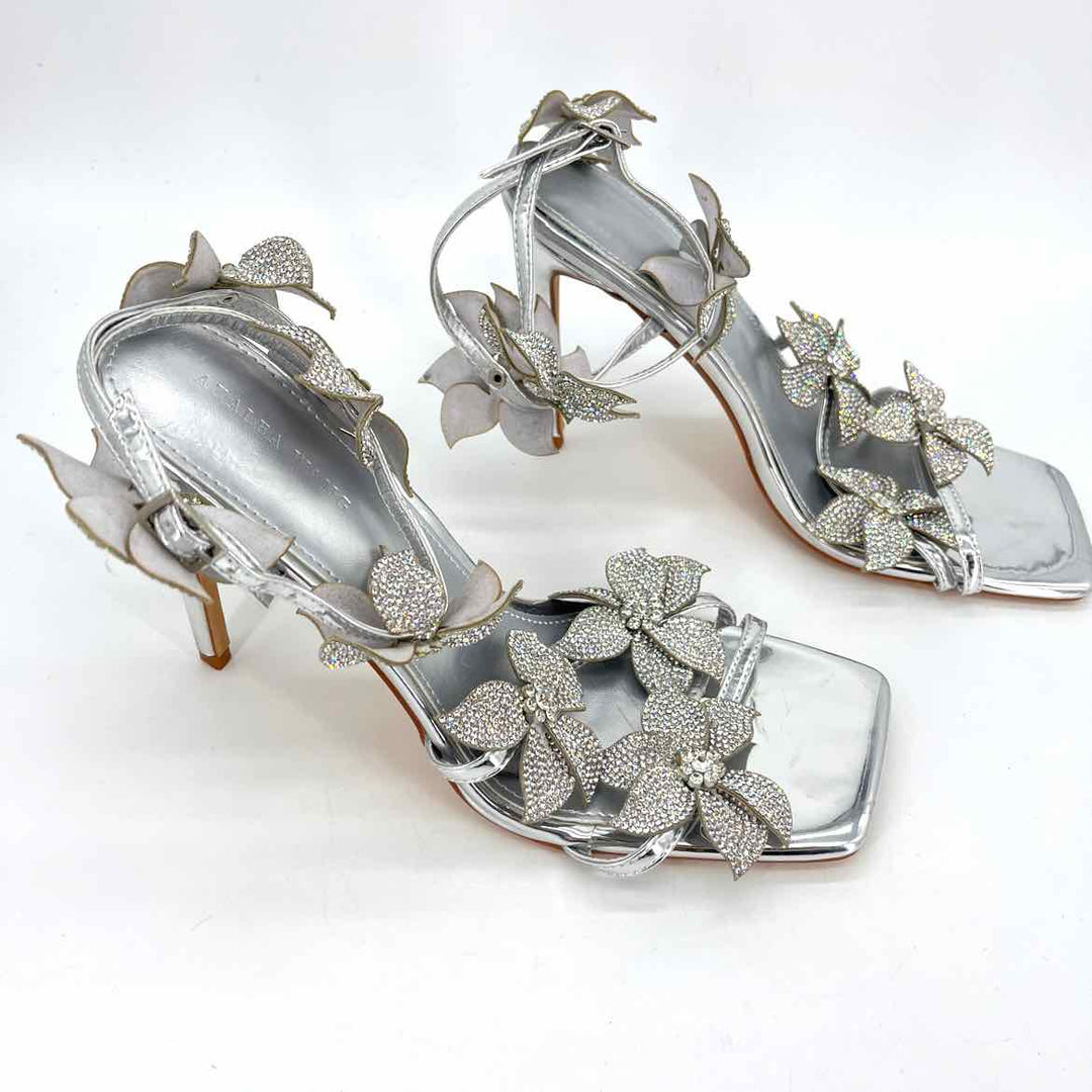 Shoe Size 10 AZALEA WANG Silver Heels