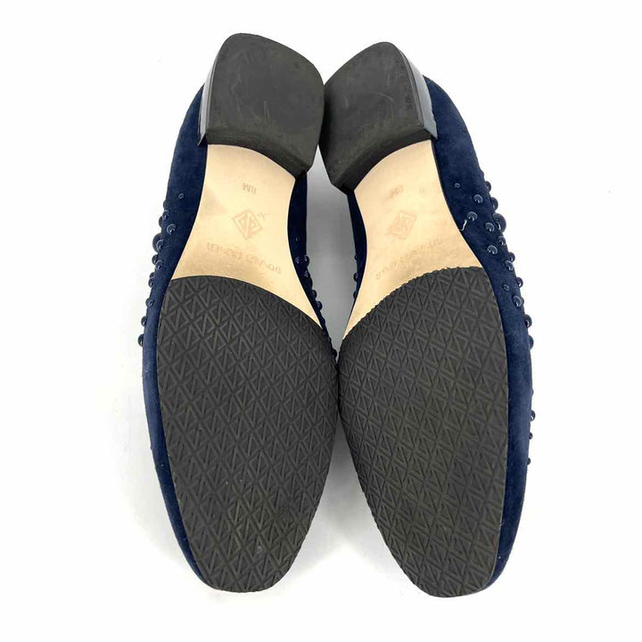 Shoe Size 8 DONALD PLINER Navy Suede Flats