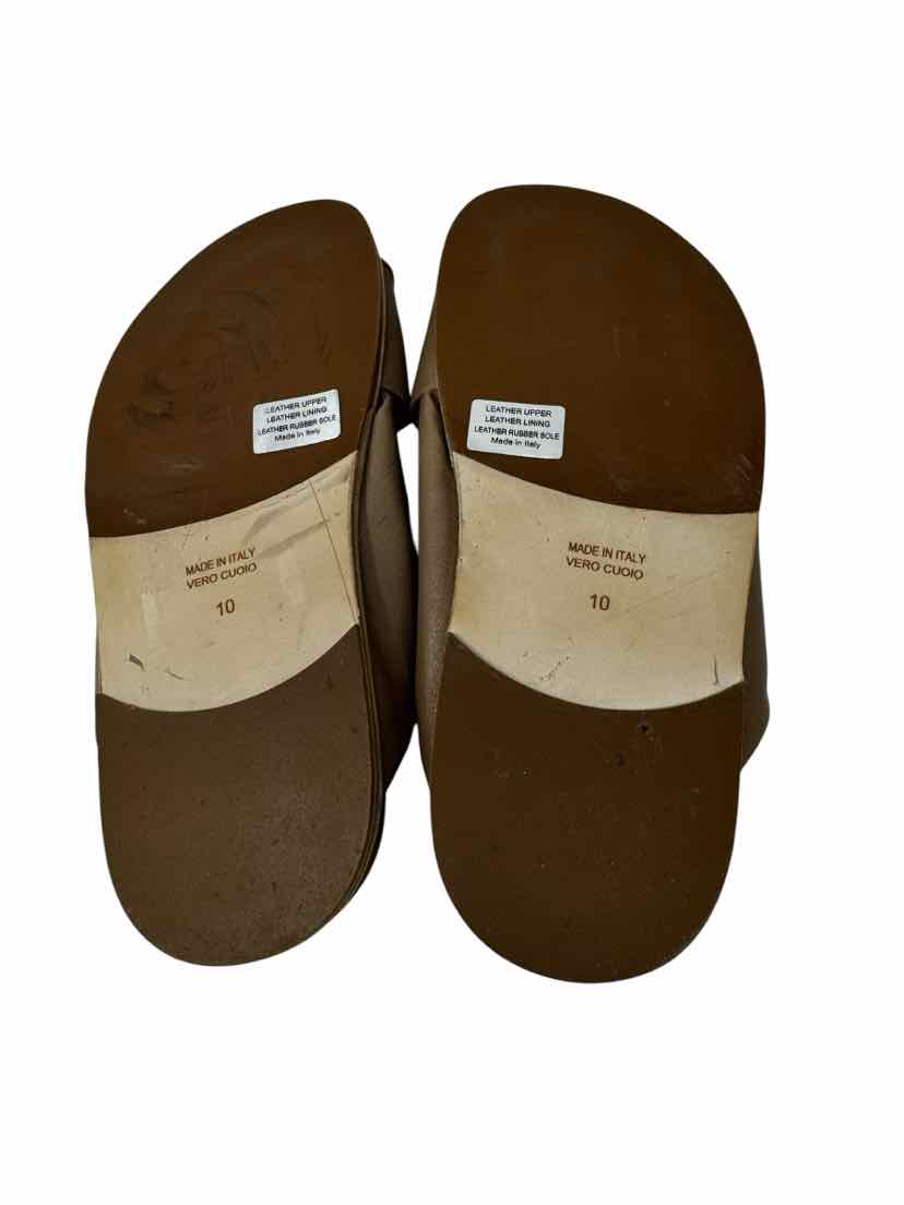 Shoe Size 10 DONALD PLINER Tan Leather Sandals