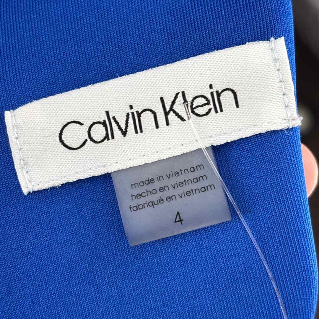 Size 4 Calvin Klein Royal Blue Dress