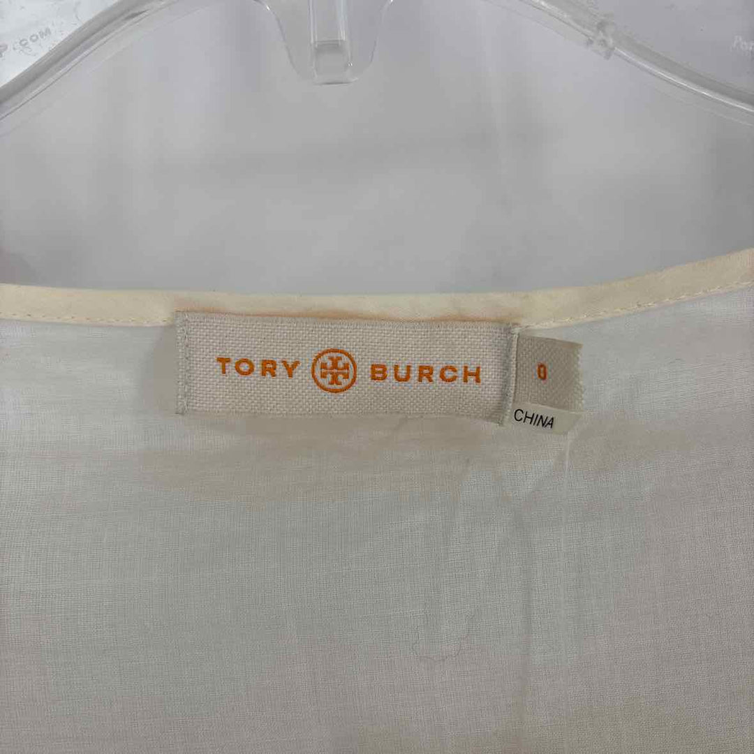 Size 0 Tory Burch Cream Shirt