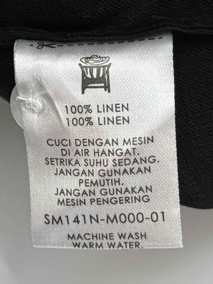Size L Black Linen Shirt