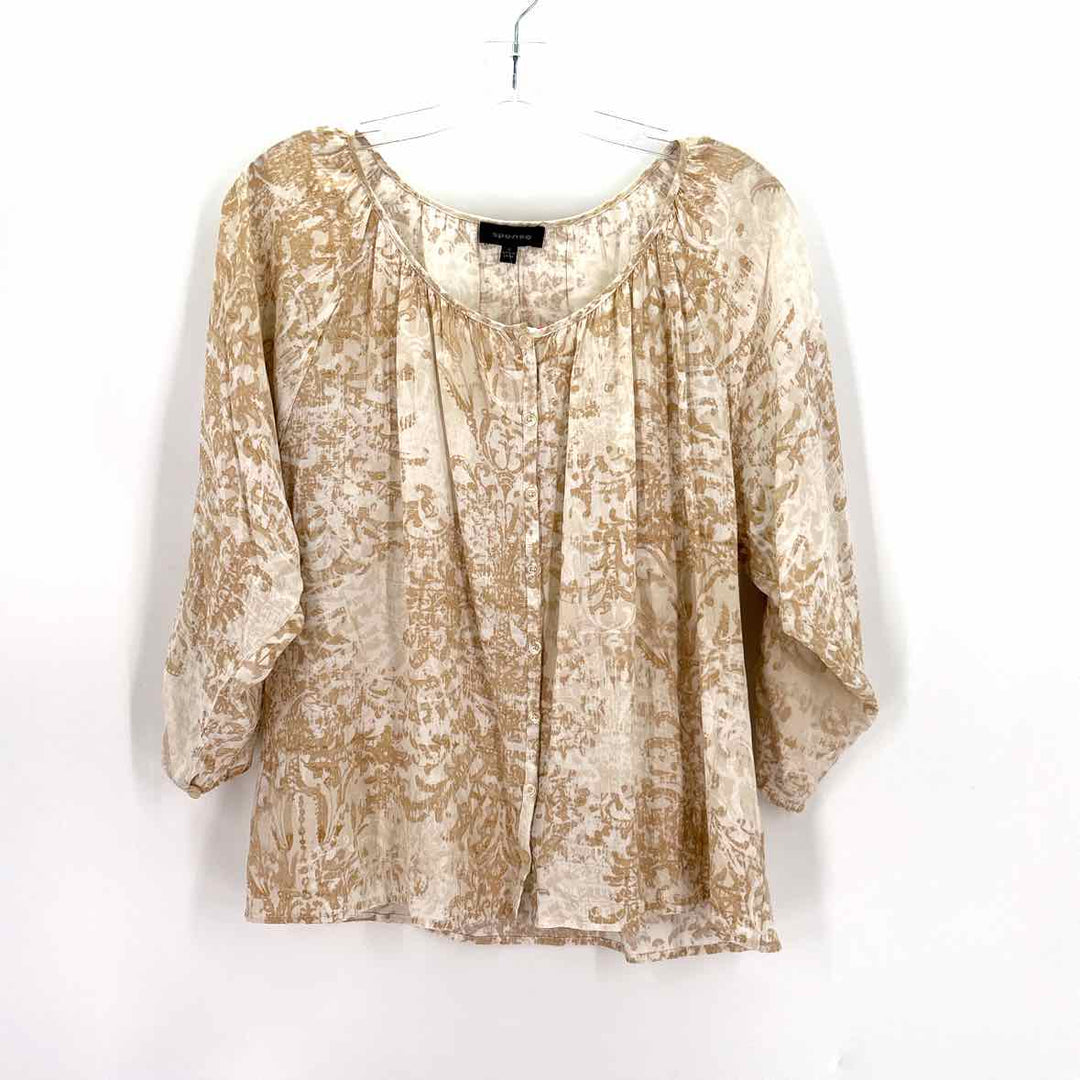 Size M SPENSE TAN PRINT Shirt