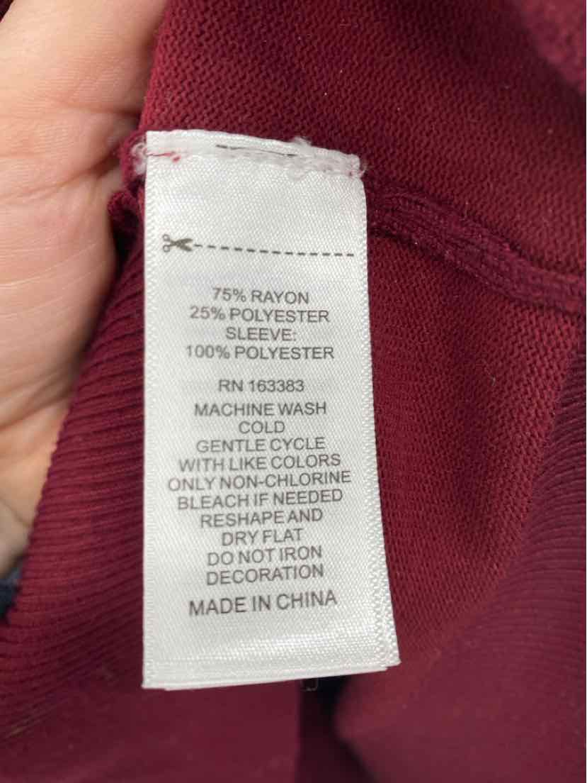 Size L Burgundy Sweater