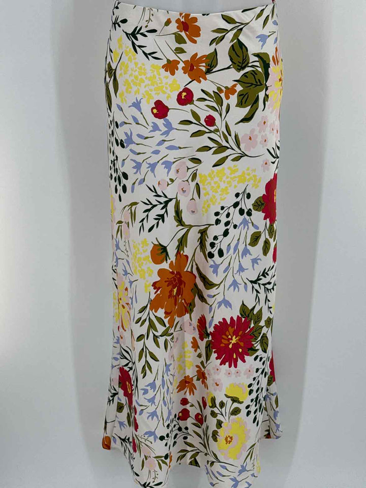 Size S RACHEL ZOE White Print Skirt
