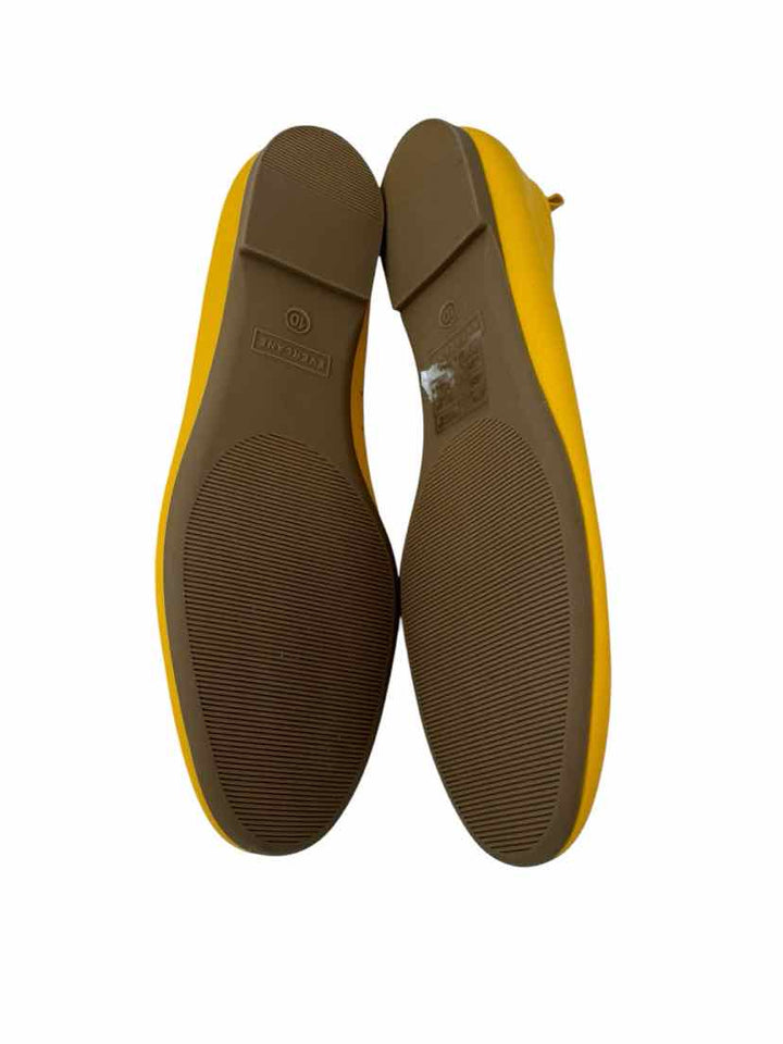 Shoe Size 10 EVERLANE Yellow Leather Flats