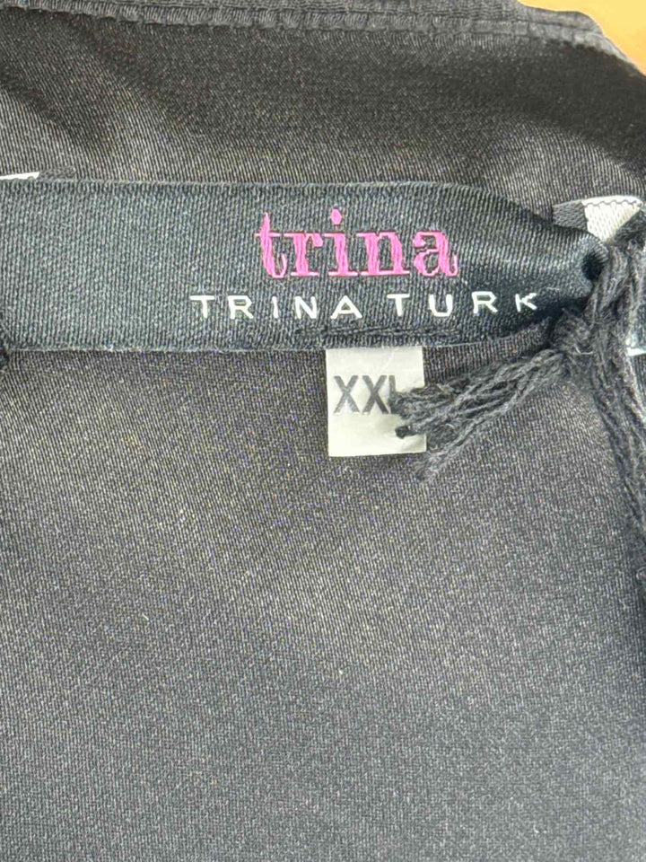 Size XL TRINA TURK Black/White Dress