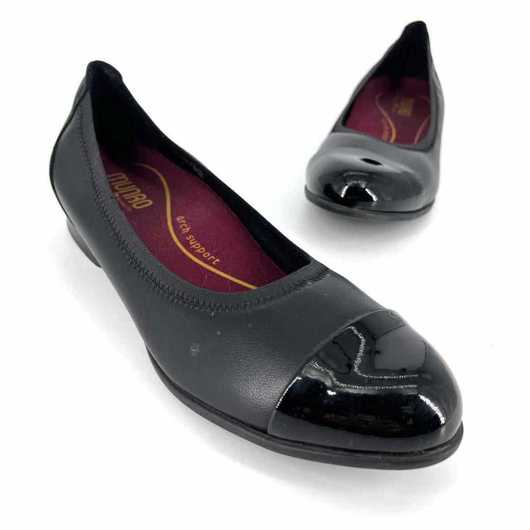Shoe Size 10 MUNRO Black Leather Flats