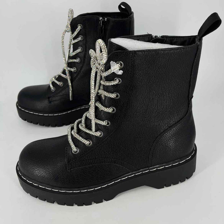 Shoe Size 9 Black Faux Leather Boots