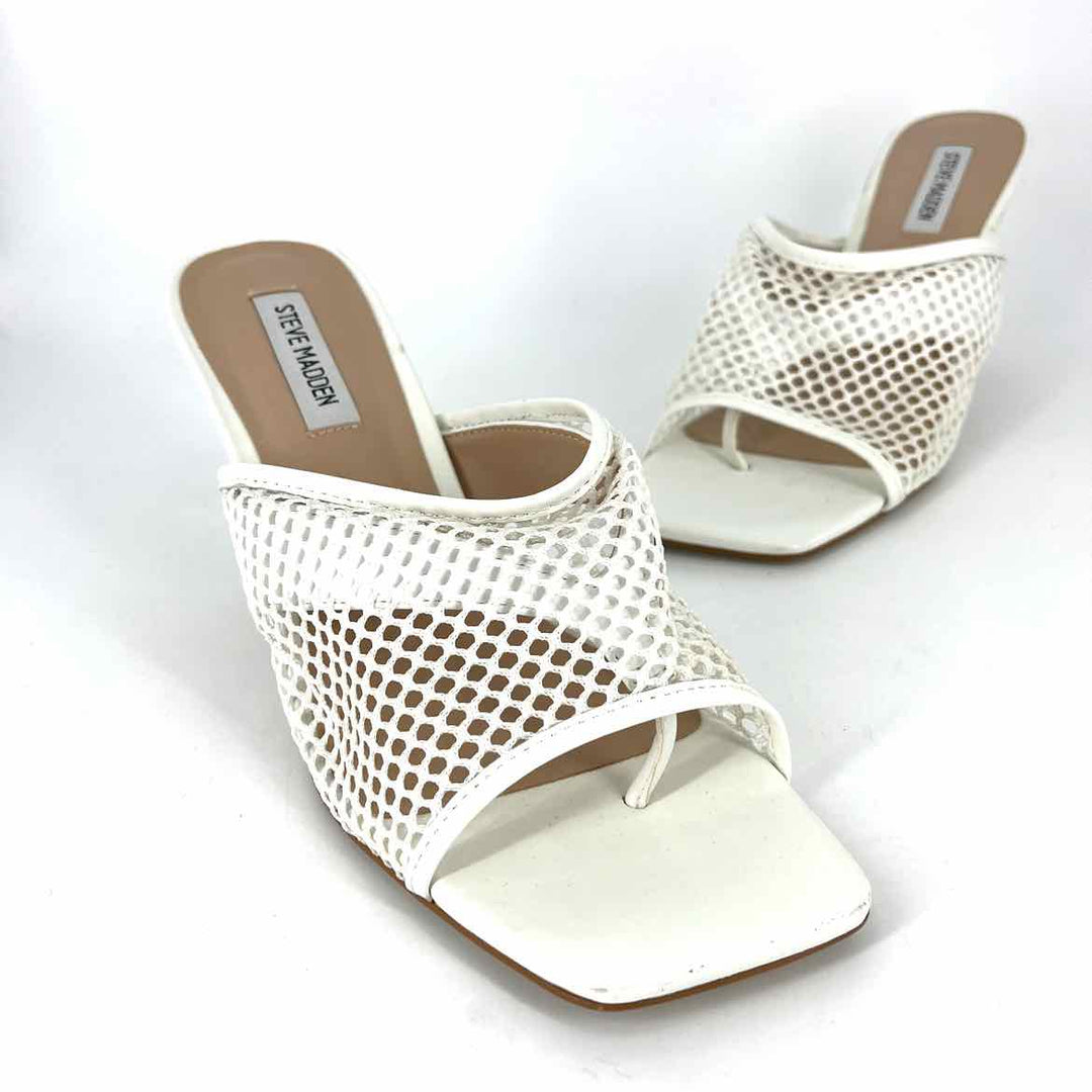 Shoe Size 9.5 Steve Madden White Mesh Sandals