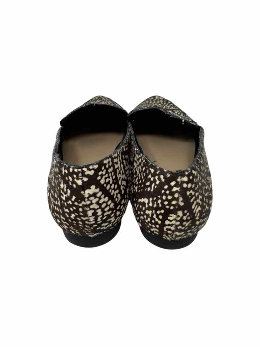 Shoe Size 6.5 Brown Print Flats