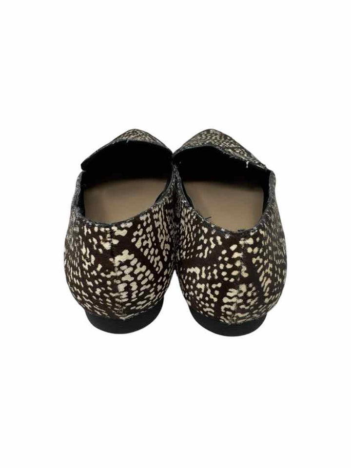 Shoe Size 6.5 Brown Print Flats