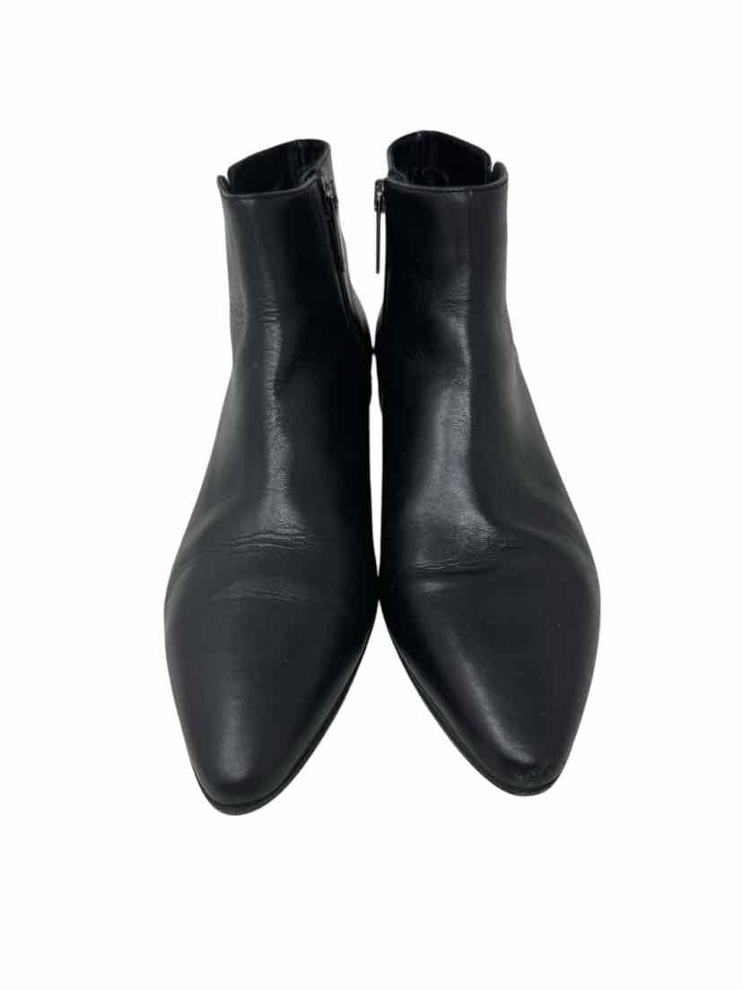 Shoe Size 9 Aqatalia Black Leather Luxury - Boots
