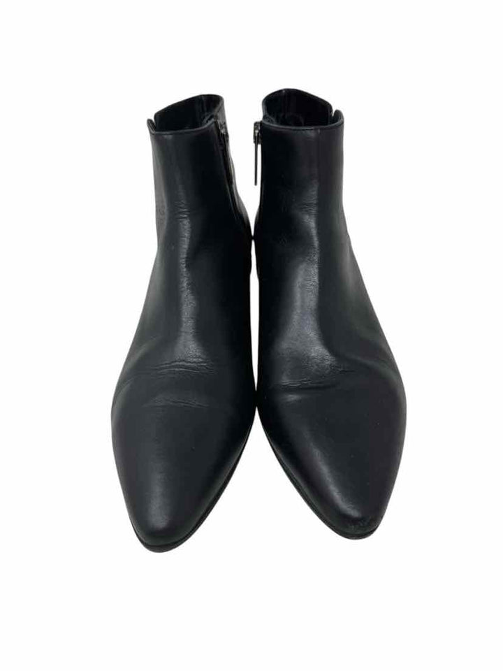Shoe Size 9 Aqatalia Black Leather Luxury - Boots