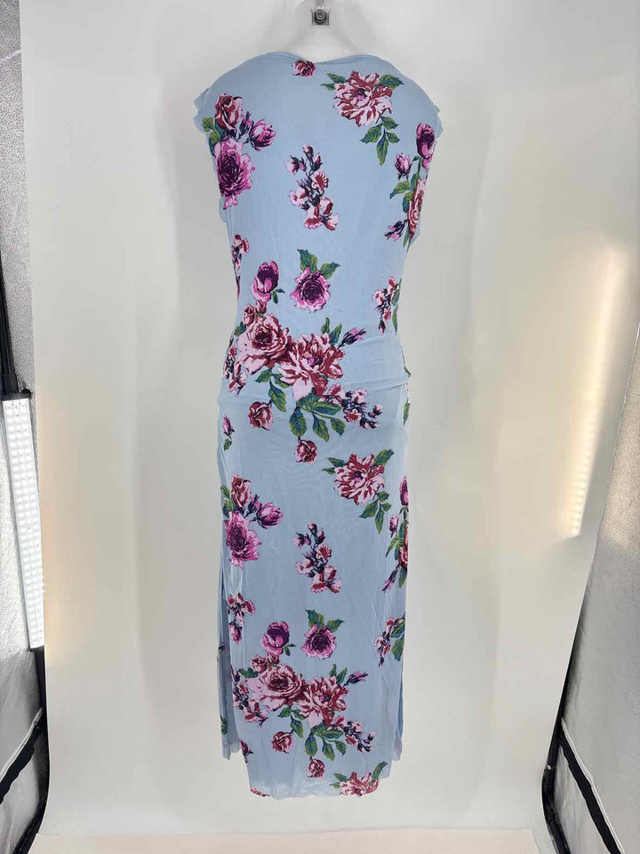 Size M FREE PEOPLE Blue Print Dress