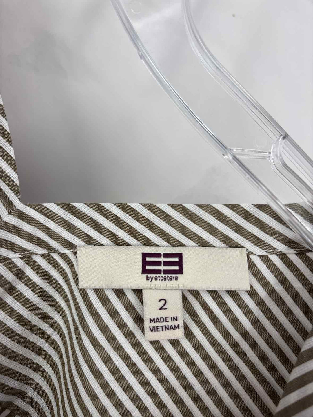 Size 2 ETCETERA Brown Print Shirt