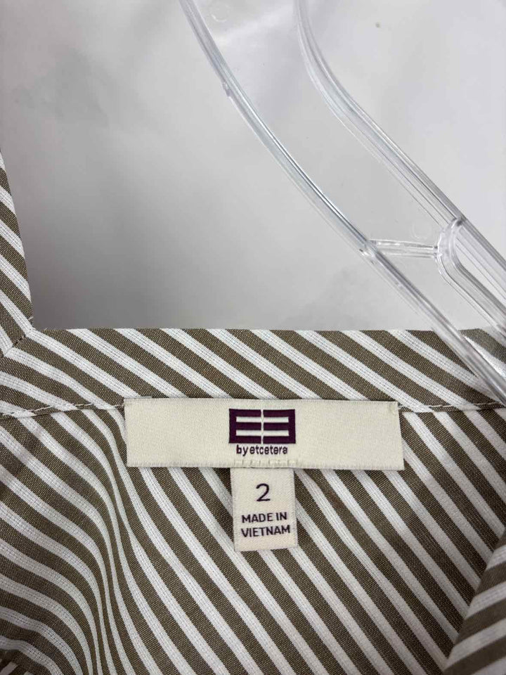 Size 2 ETCETERA Brown Print Shirt