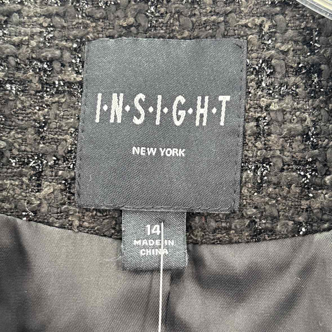 Size 14 Black Tweed Jacket