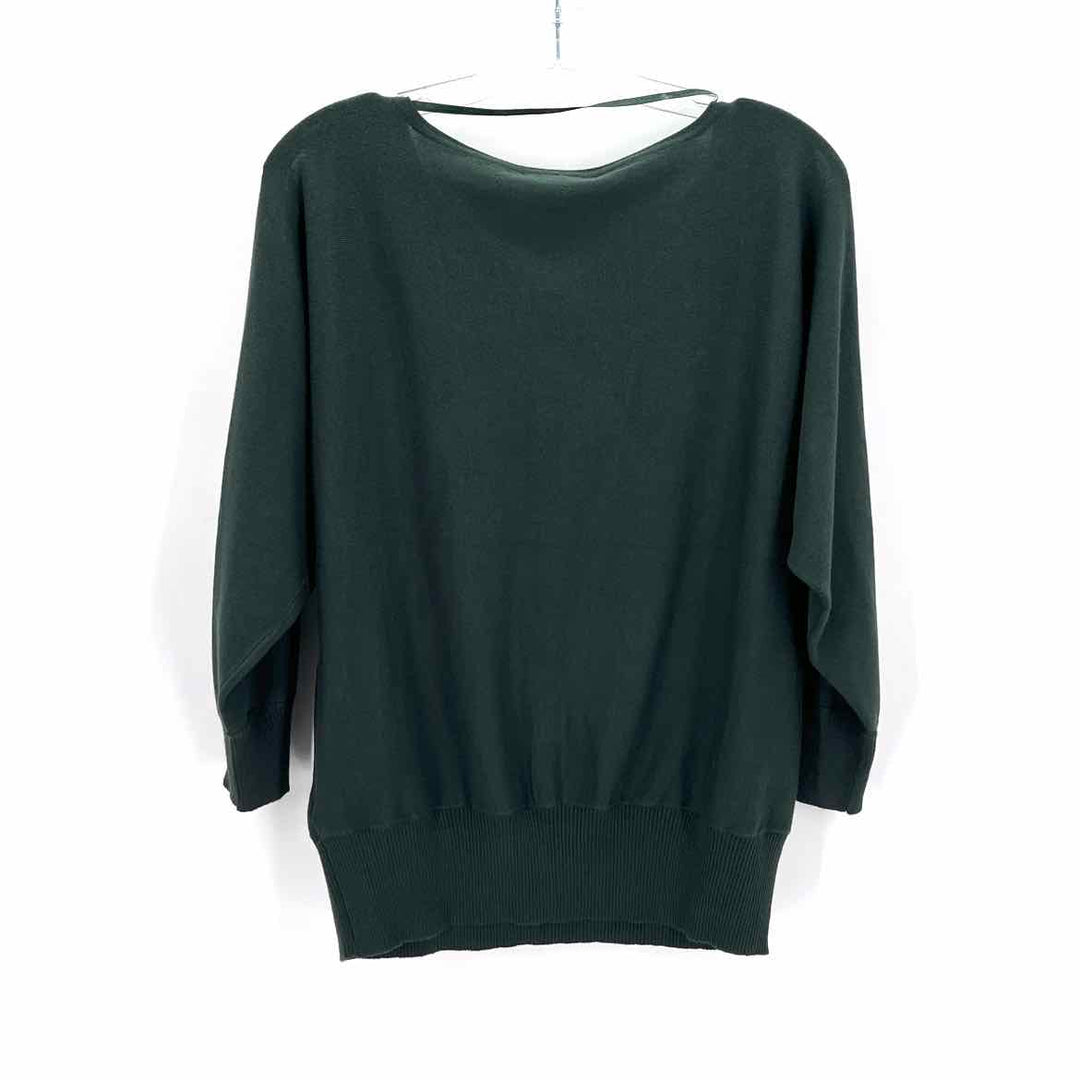 Size L CABLE & GAUGE Green Knit Sweater