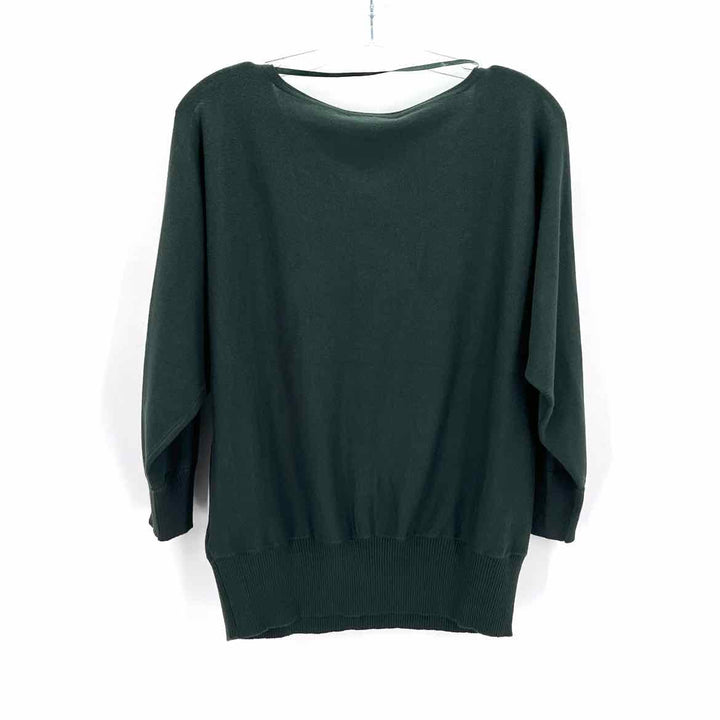 Size L CABLE & GAUGE Green Knit Sweater