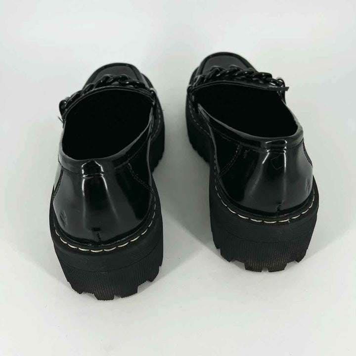 Shoe Size 6.5 Black Faux Leather Loafers