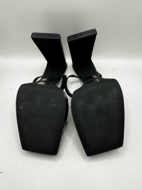 Shoe Size 10 JEFFREY CAMPBELL Black PATENT Sandals