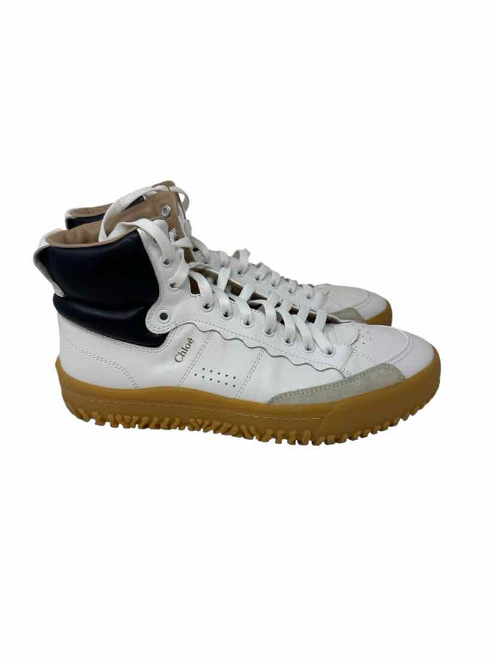Shoe Size 40 Chloe White Leather Luxury - Sneakers