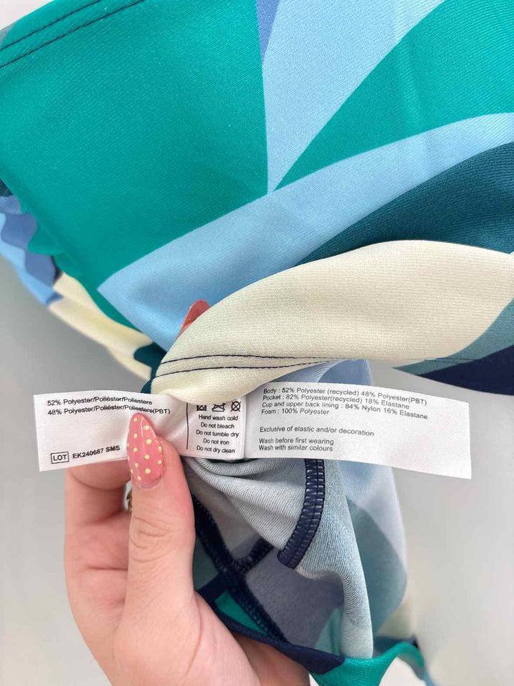 Size 8 Blue Print Swimsuit