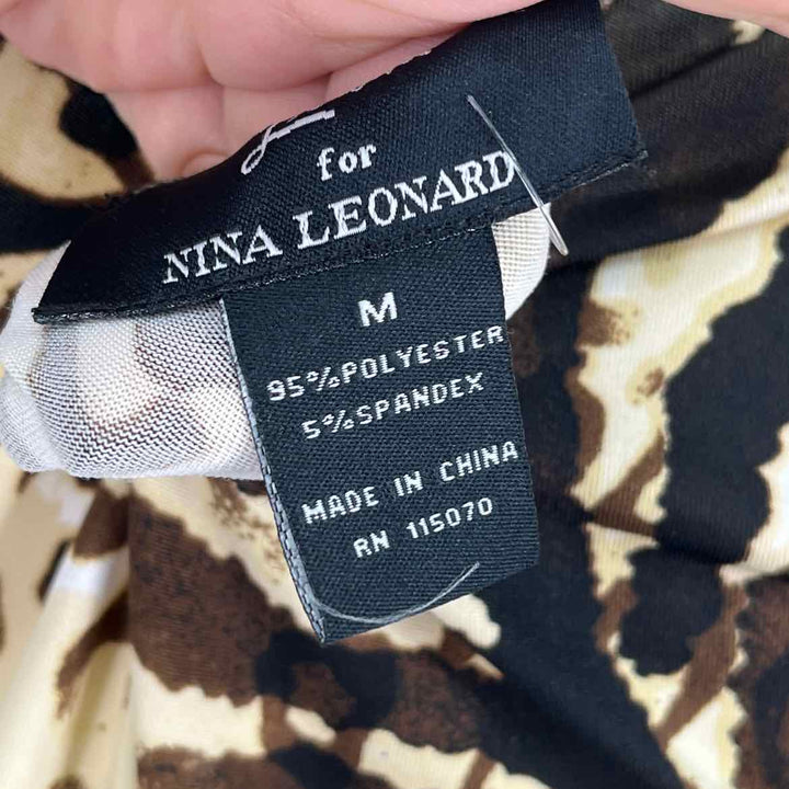 Size M NINA LEONARD Multi-Color Dress