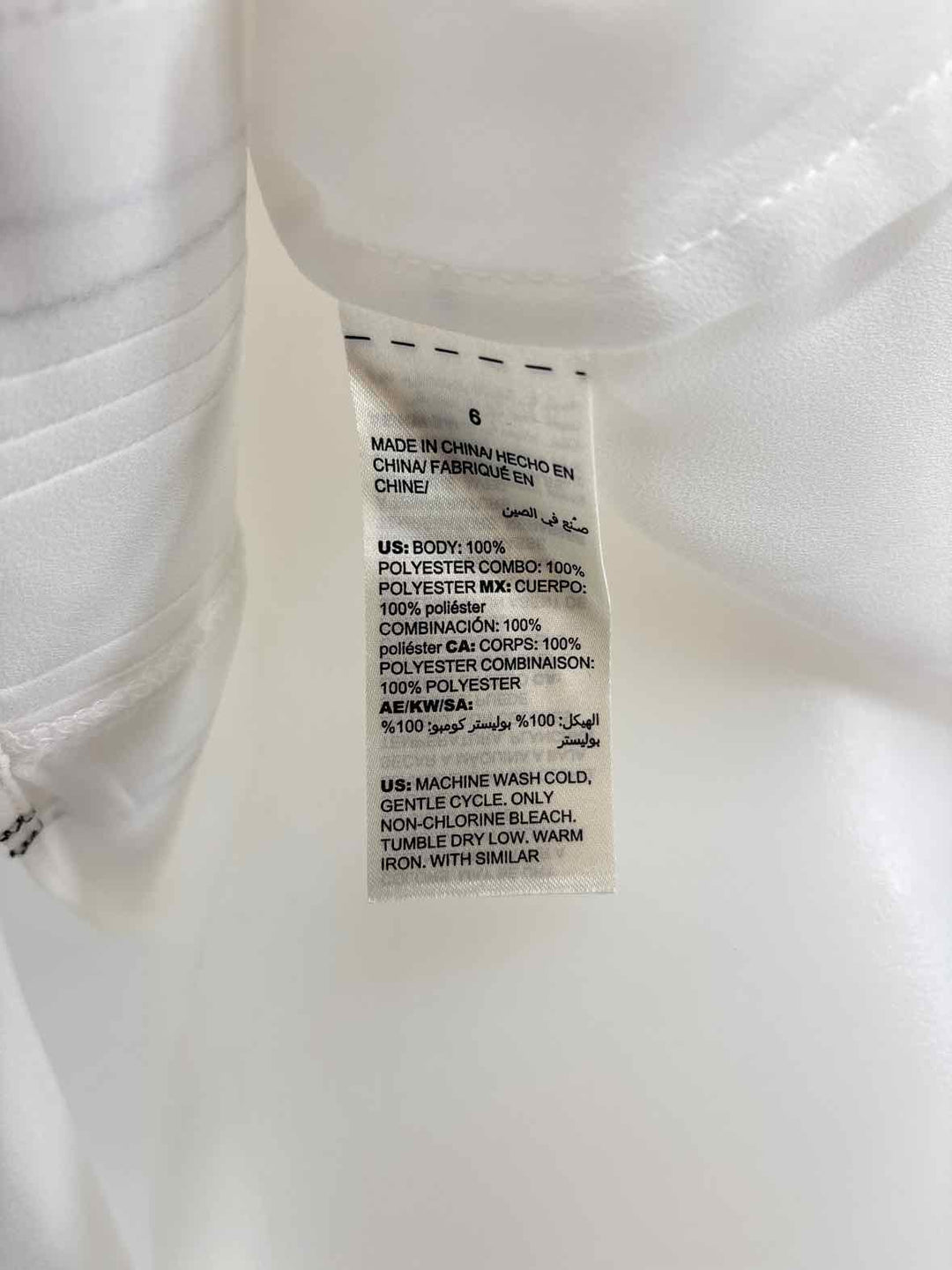 Size 6 White House Black Market White Shirt