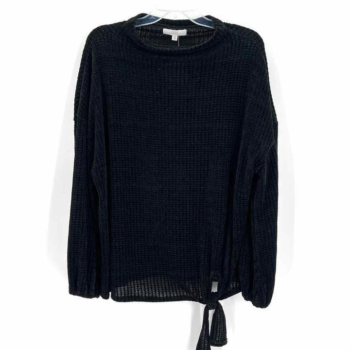 Size XL NEW DIRECTION Black Velour Sweater