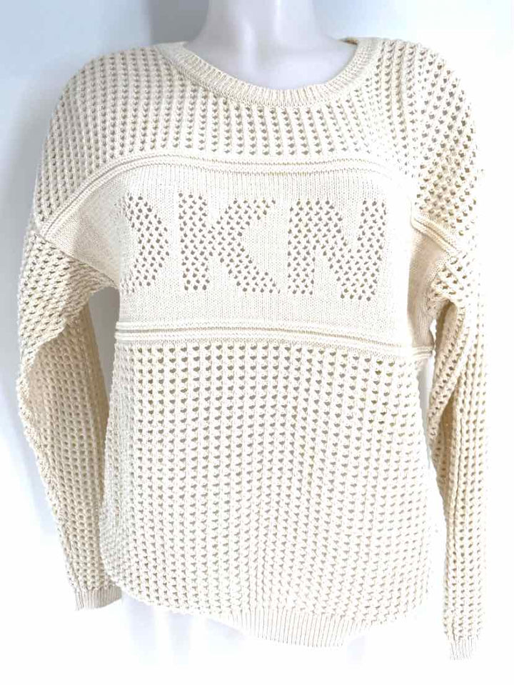 Size M DKNY Ivory Knit Sweater