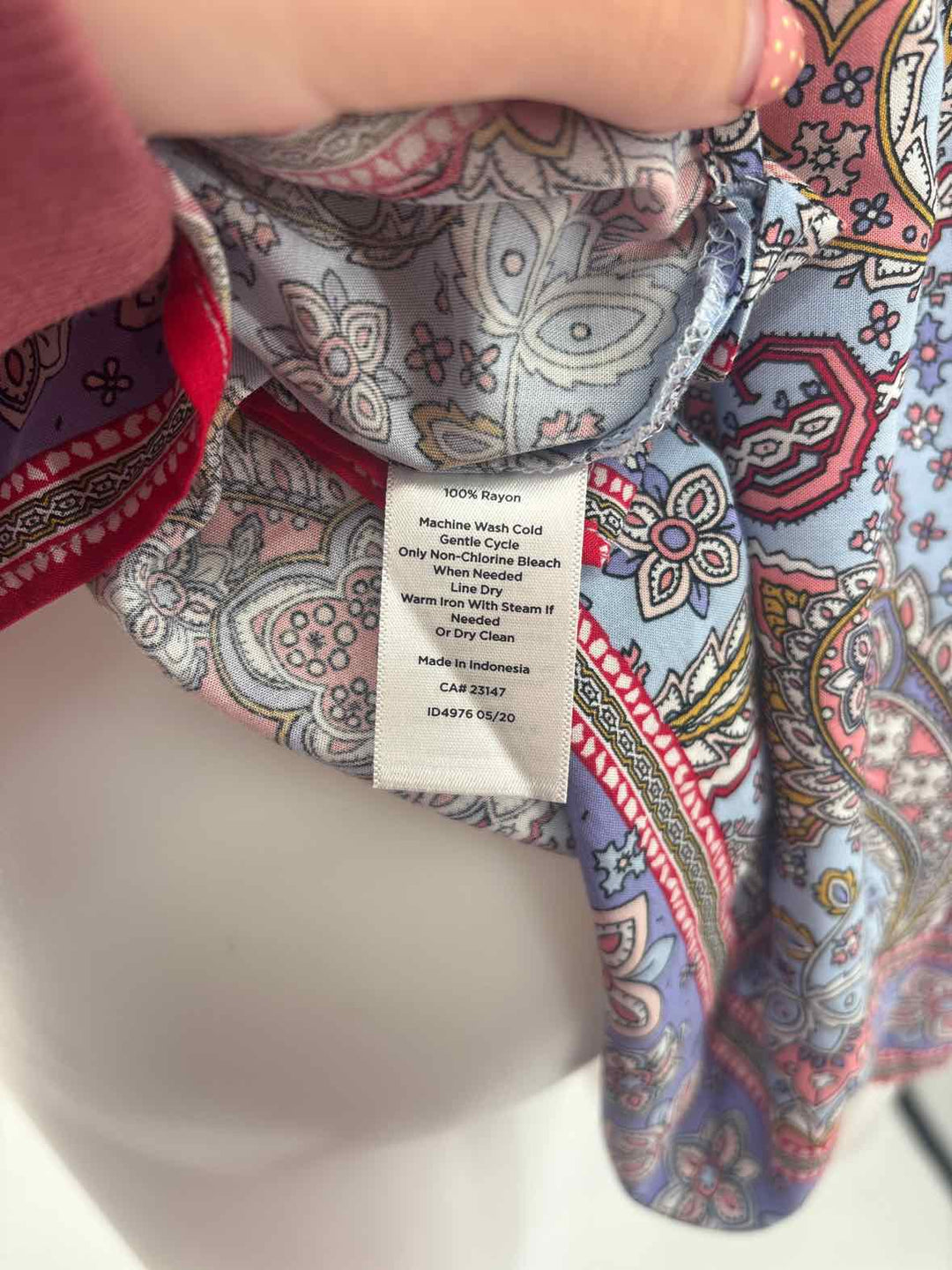 Size L Talbots Blue Print Shirt