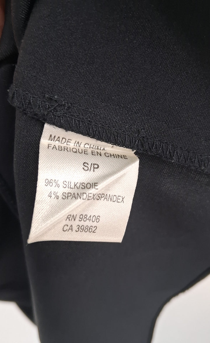 Size S THEORY Black Silk Shirt