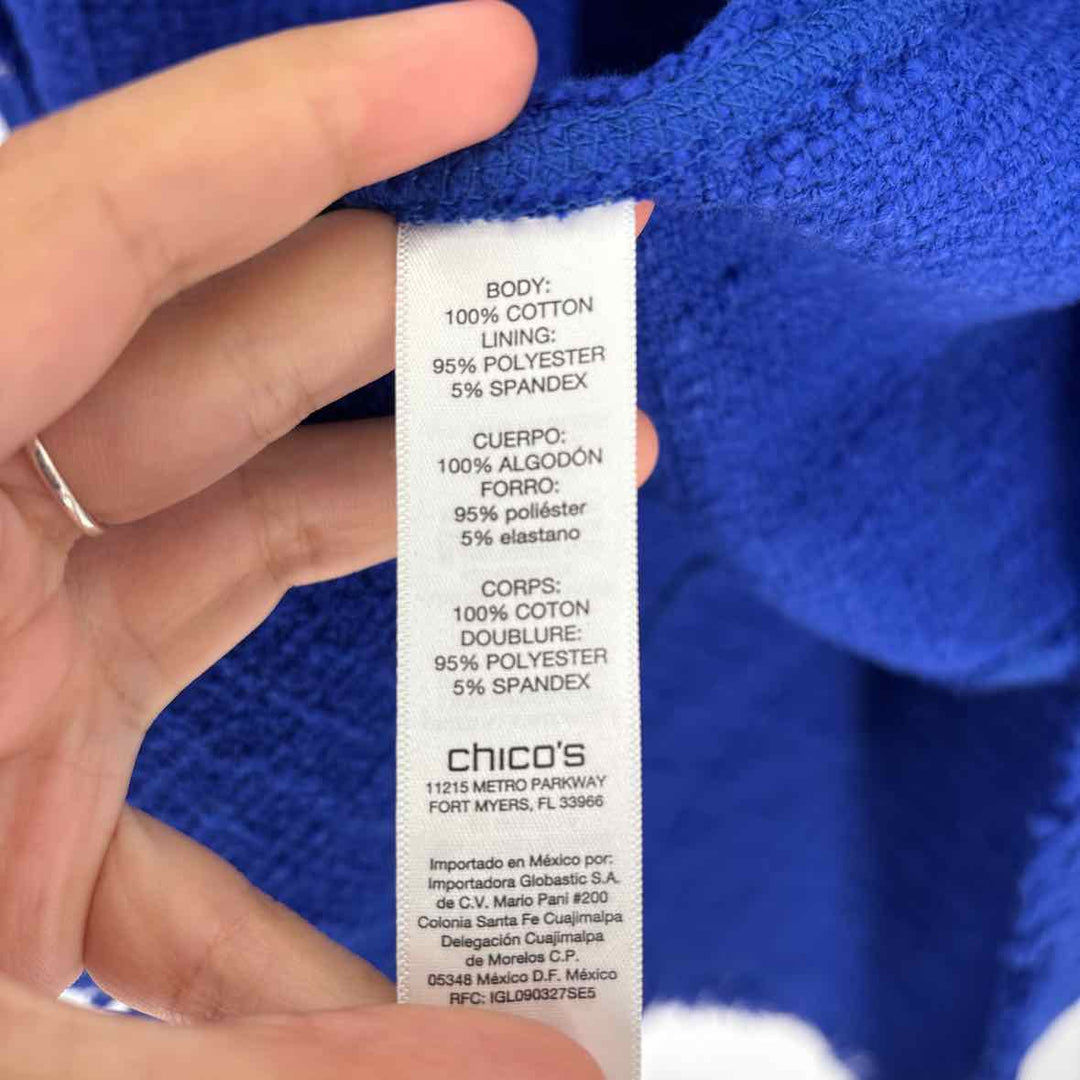 Size 2 Chico's Royal Blue Jacket