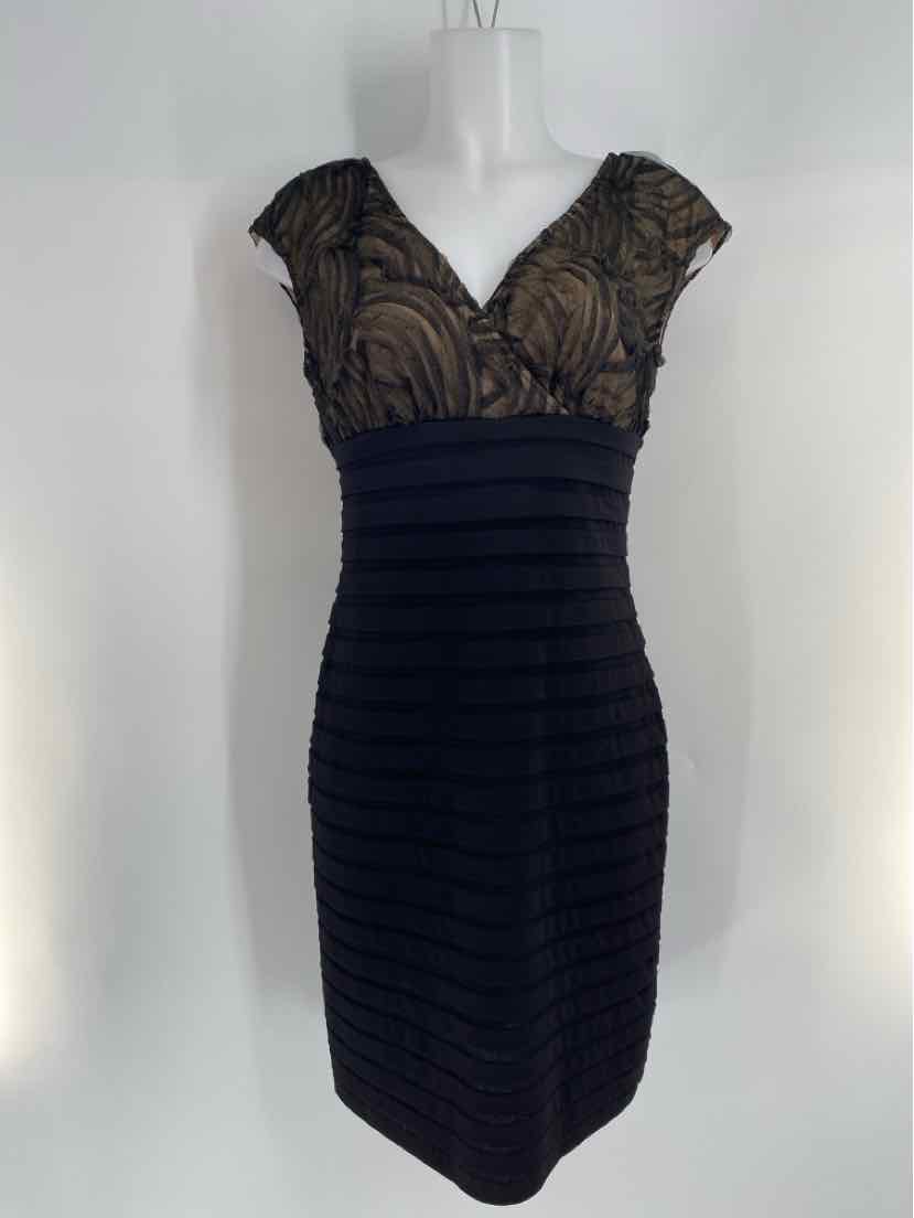 Size 8 Adrianna Papell Black Dress