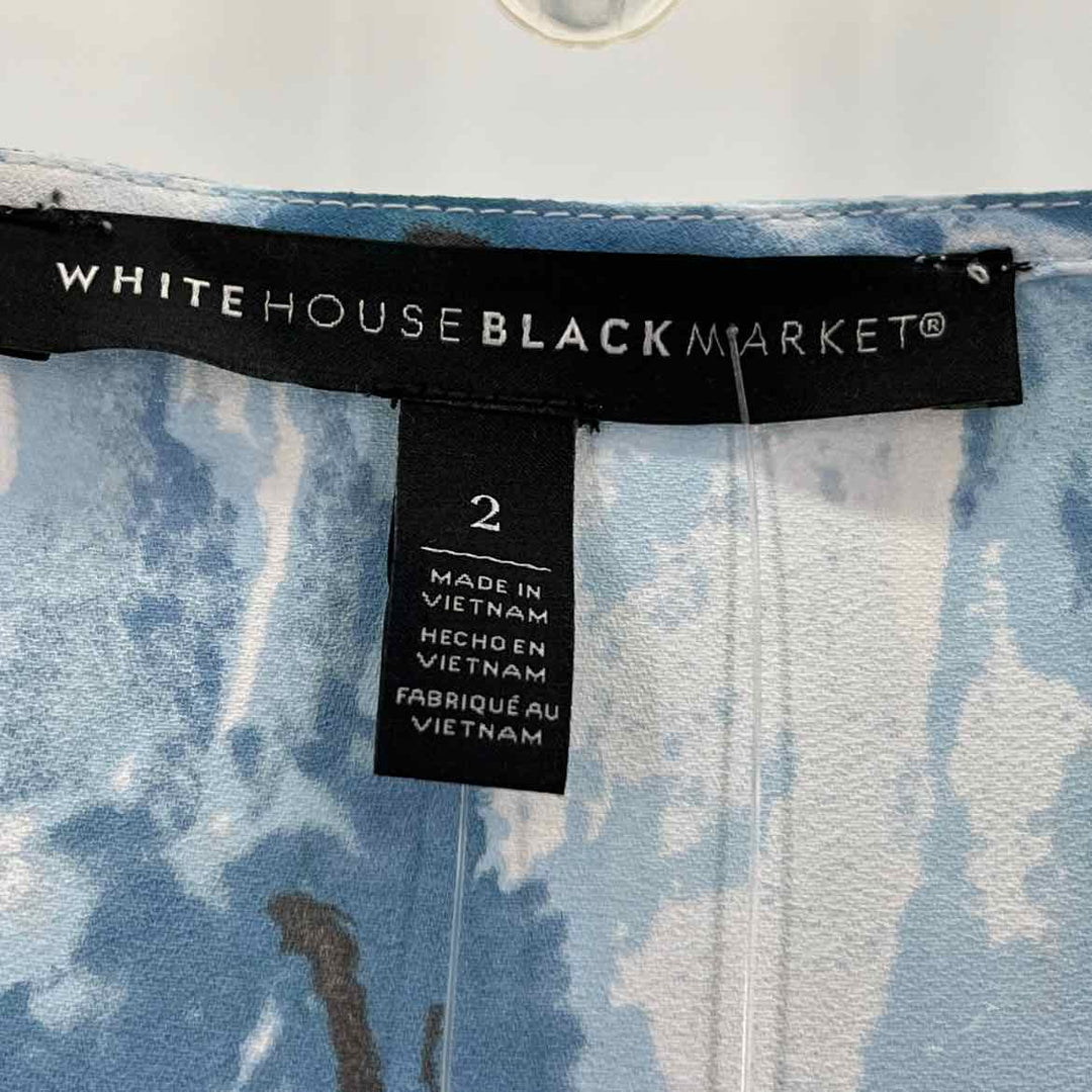 Size 2 White House Black Market Blue Shirt