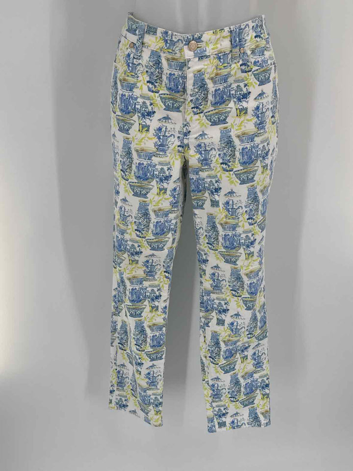 Size 10 Talbots Blue Print Pants