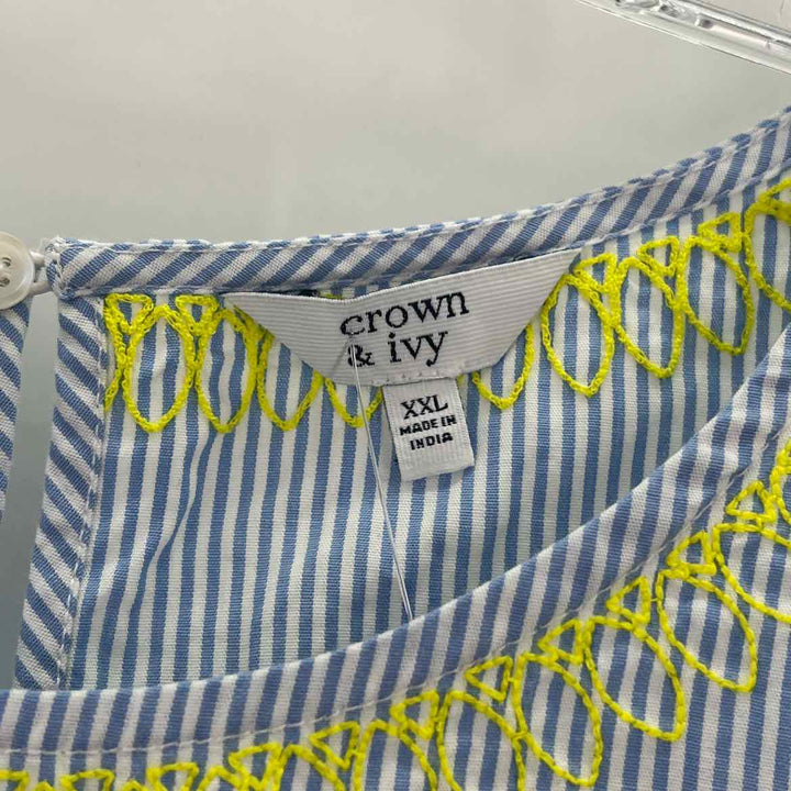 Size XXL CROWN & IVY Multi-Color Shirt
