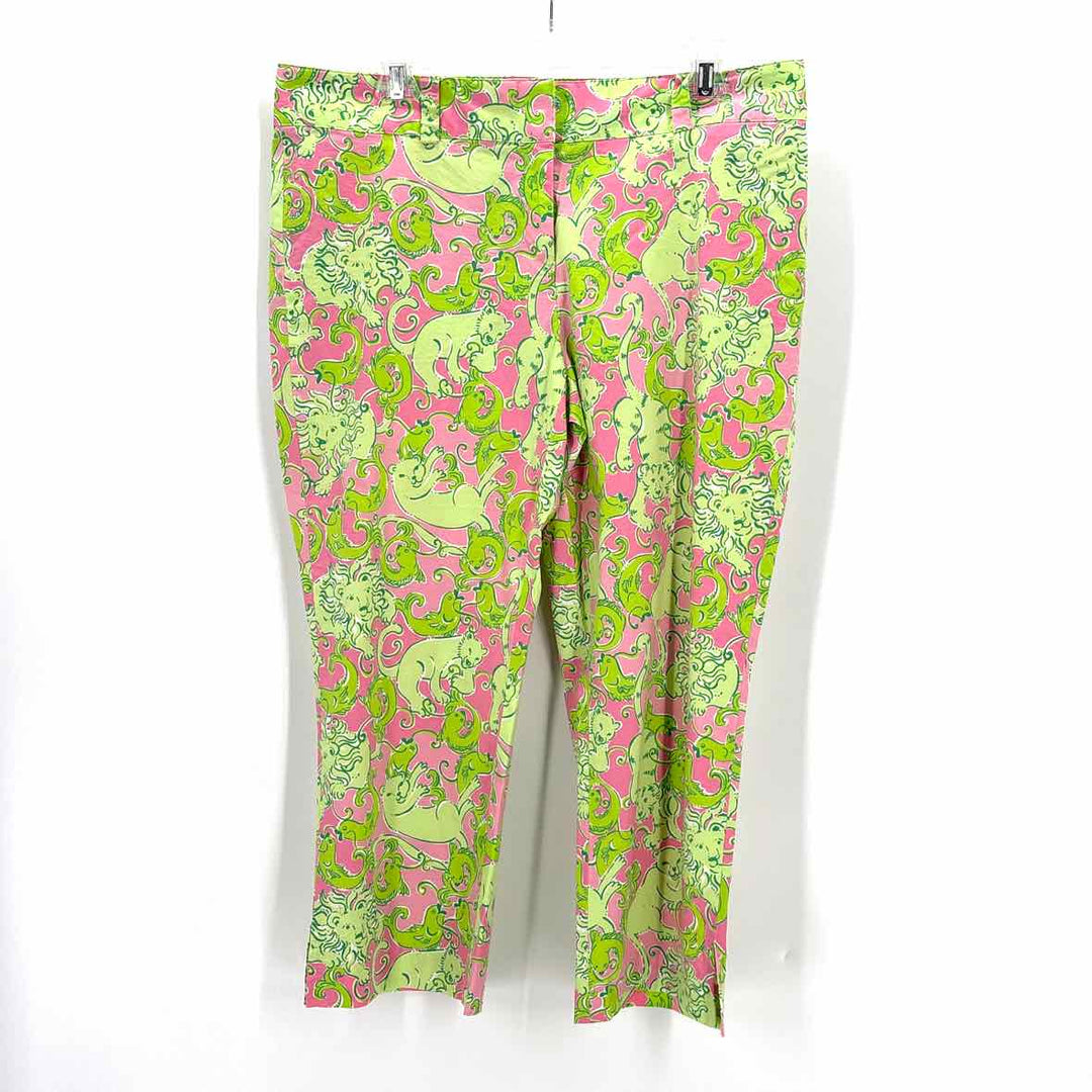 Size 12 Lilly Pulitzer Green Print Pants