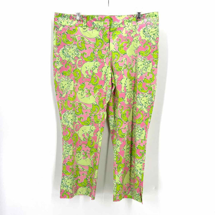 Size 12 Lilly Pulitzer Green Print Pants
